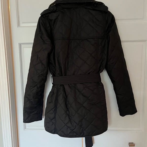 Barbour Tummel Box Quilt Trench Jacket-Women's Black - Picture 3 of 3